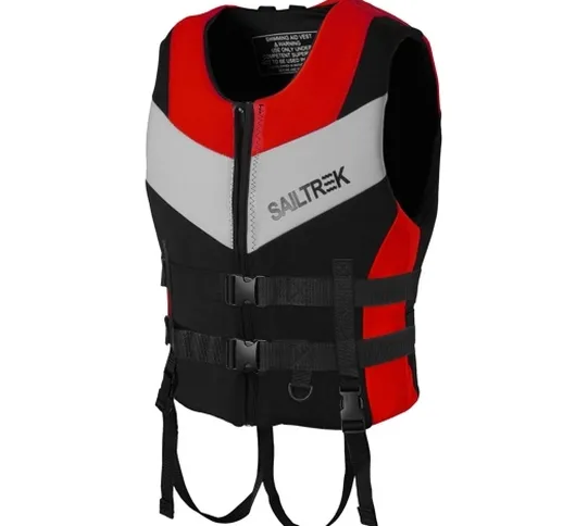 Giubbotto di salvataggio in neoprene Sport acquatici Pesca Kayak Canottaggio Nuoto Giubbot...