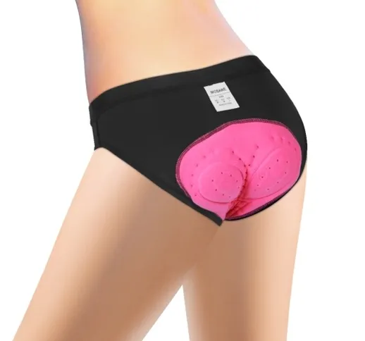 Biancheria intima da ciclismo da donna Pantaloncini da bici imbottiti in gel 3D Slip da bi...