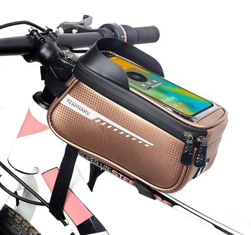 Borse impermeabili per supporto per telefono per bicicletta Borsa per tubo superiore con t...