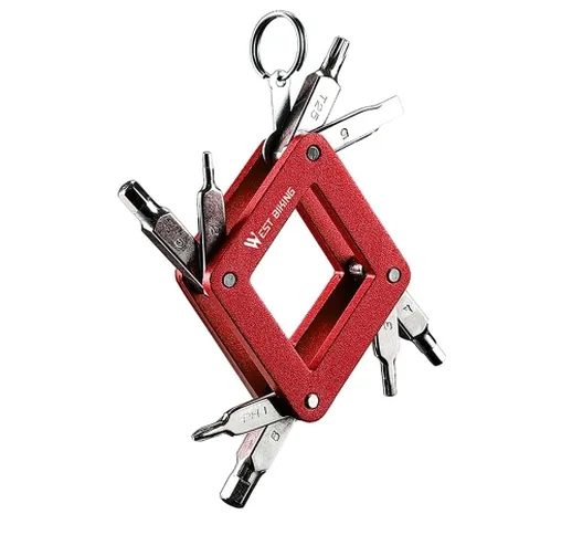 Kit di strumenti per cacciaviti per riparazione bici in lega di alluminio multifunzione