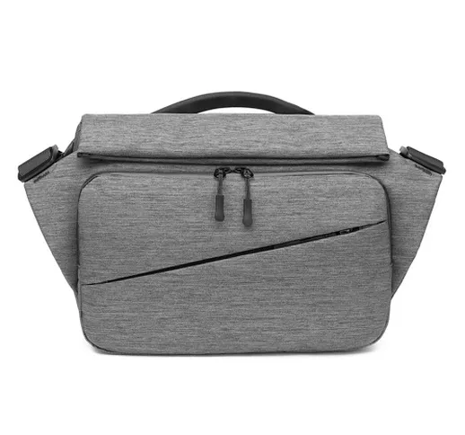 Borsa a tracolla da uomo multifunzionale Ozuko New Style Borsa a tracolla USB impermeabile...