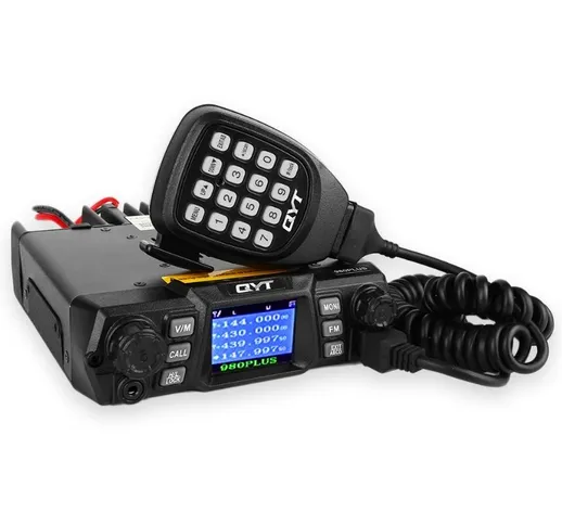 QYT KT-980 Plus VHF 136-174mhz UHF 400-470mhz 75W Dual Banda Base Car Mobile Radio Amatore
