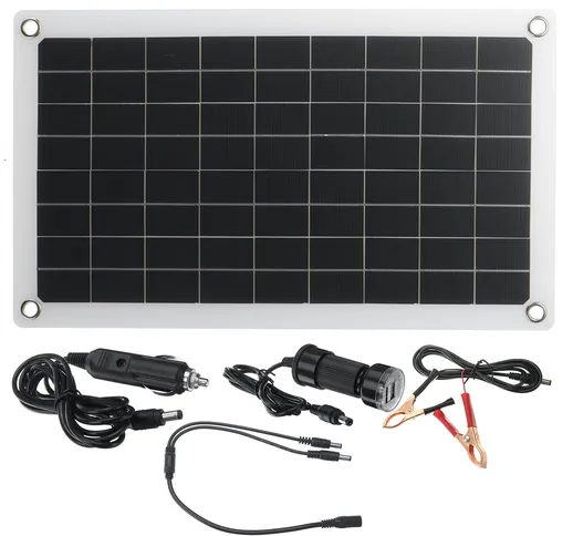 50W 18V solare Kit caricabatteria da pannello in silicone monocristallino Batteria per aut...