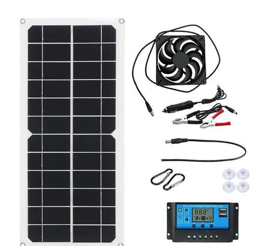 Portatile da 50 W solare Kit pannello Dual DC Caricabatterie USB solare Pannello di alimen...