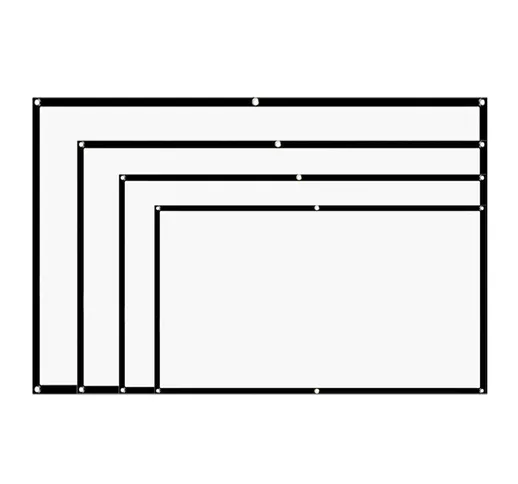 Schermo pieghevole da 60/100/120/150 pollici 16: 9 portatile proiettore Schermo per riunio...
