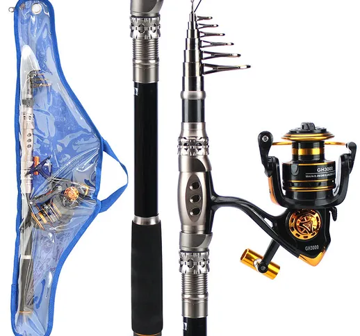 ZANLURE 2.7 m / 3.3 m 3000 Reel Carbon Telescopico TORCIA Rod Reel Combo Sea TORCIA Suit