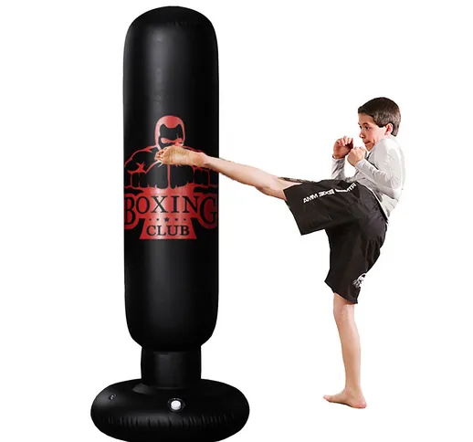 Pugno da boxe gonfiabile da 1,6 m Borsa Boxing Kick Training Home Gym Idoneità Strumenti P...