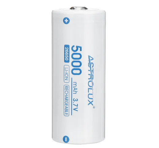 1 Pz Astrolux® C2650 5000 mAh 3C 3,7 V 26650 Li-ion Batteria Non protetto 15A Batteria ric...