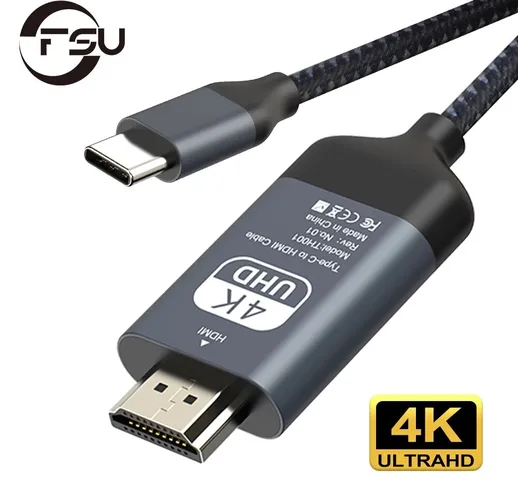 Cavo adattatore USB C HDMI FSU Type C a cavo convertitore HDMI Thunderbolt 3 per MacBook H...