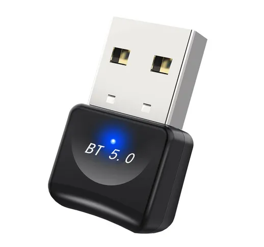 Mini adattatore bluetooth USB2.0 Dongle bluetooth wireless 2.4GHz bluetooth 5.0 + trasmett...