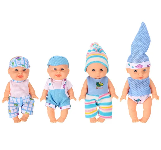 Simulazione Baby 3D Creative Cute Doll Play House Toy Doll Vinyl Doll Gift
