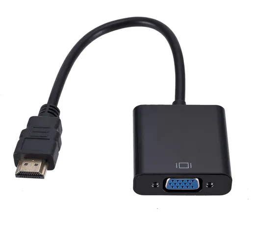 Adattatore da HDMI a VGA con cavo audio da 3,5 mm Alimentatore USB 1080P Audio video da di...
