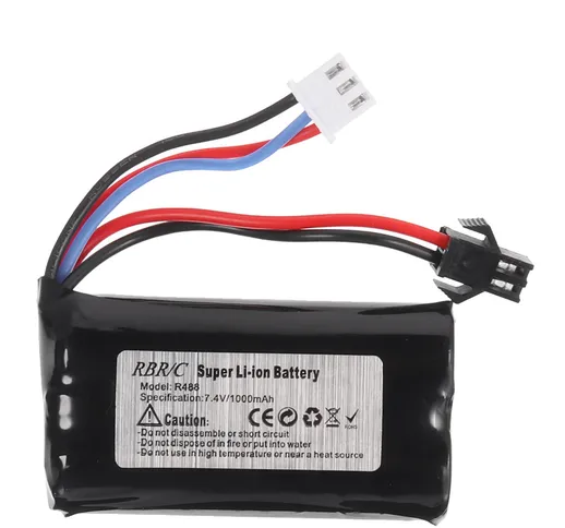 WPL D12 7.4V 1000mAh Lipo ad alta velocità Batteria R488 Modelli di veicoli da corsa Ricam...