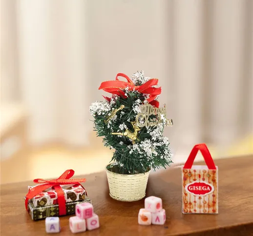 Mini tavolo albero di Natale ornamento multi-modelli casuali di natale decorazioni tavola...