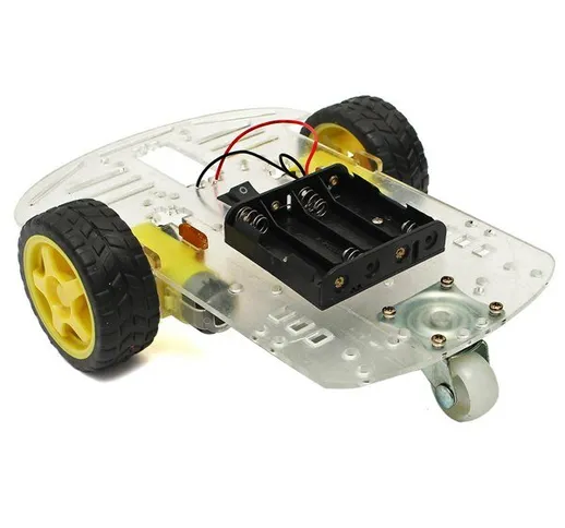 Kit per auto con telaio robot intelligente con motore da 2 pezzi + codificatore di velocit...
