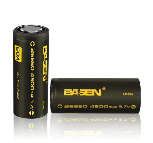 4 pezzi Basen BS26003 26650 4500mah 3.7V 60A Batteria ricaricabile agli ioni di litio non...