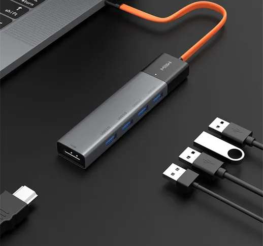 MIIIW 5-in-1 USB Type-C Hub Docking Station Adapter con 4K HDMI Display/3 * USB 3.0 per la...