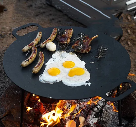 Naturehike Outdoor 5.3KG Teglia da forno grande campeggio Barbecue Picnic Ghisa Pentole pe...