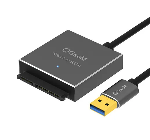 QGeeM Adattatore da SATA a USB Cavo da USB 3.0 2.0 a convertitore Sata Versione in plastic...