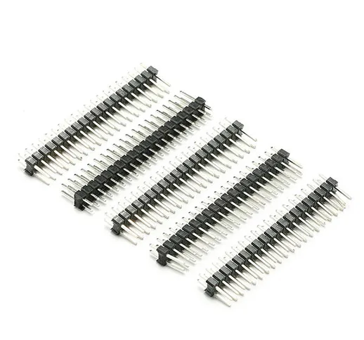 5pezzi 2 Row 20 Pin 2.54mm Intestazione Pin Passo Dritto per RC Drone FPV Racing