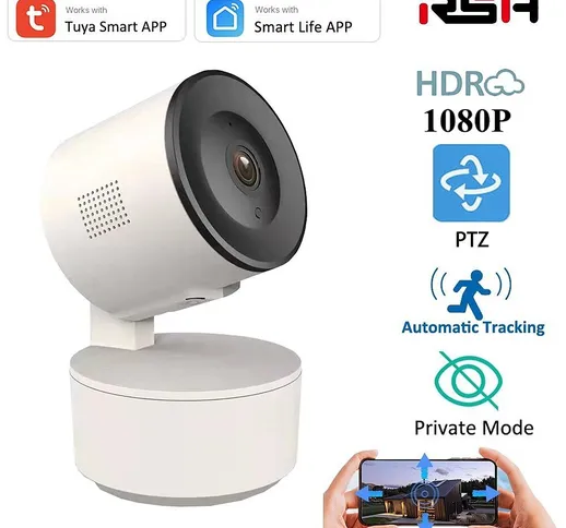Tuya Wireless Smart Wifi fotografica 1080P Monitoraggio del movimento interno 360 gradi Cl...
