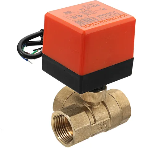 1/2 "3/4" 1 "Valvole a sfera 3 vie motorizzate in ottone elettrico 3 vie AC 220V Valvola T...