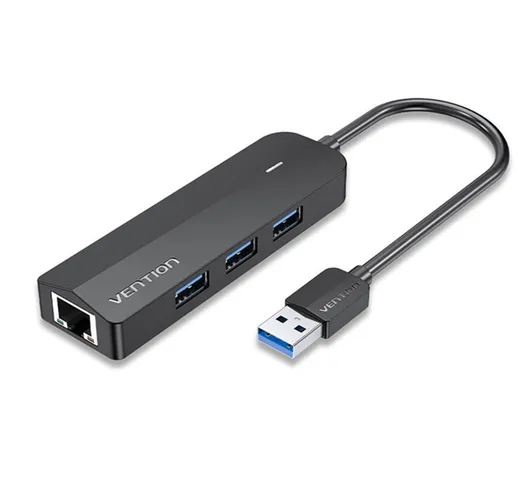 Vention CHNBB Adattatore Ethernet USB da USB 3.0 2.0 a RJ45 Gigabit Ethernet con porta car...