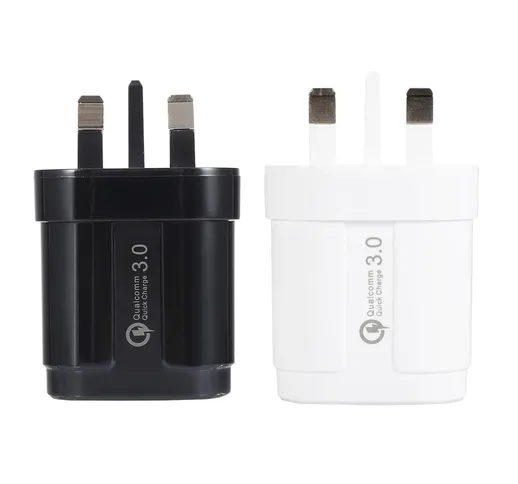 5V 3A Adattatore di alimentazione per caricabatterie USB per QC 3.0 nel Regno Unito per ta...