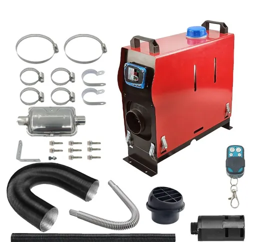 Riscaldatore ad aria diesel 8KW 12V Tutto in One con silenziatore LCD Interruttore remoto...