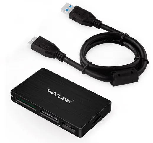 Wavlink All in One Lettore di schede USB 3.0 per TF SD MS Adattatore per schede Plug and P...