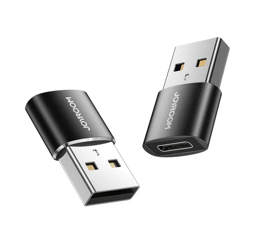 [2 pezzi] JOYROOM USB a USB-C 3A Convertitore adattatore di ricarica per Samsung Galaxy No...
