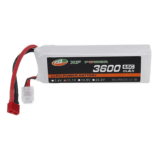 XF POWER 11.1V 3600mAh 65C 3S Lipo Batteria T Plug per auto RC