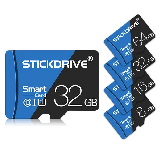 StickDrive 16GB 32GB 64GB Scheda di memoria TF da 128 GB Classe 10 ad alta velocità Max 80...