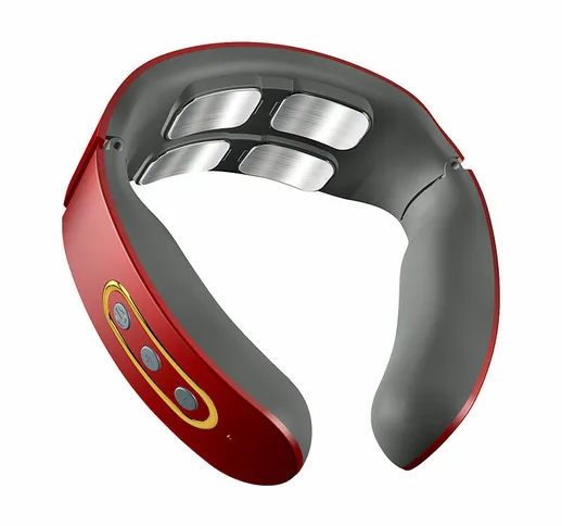 Elettrico Wireless Smart Collo Massaggiatore TENS Pulse Relieve Collo Dolore Ricaricabile...