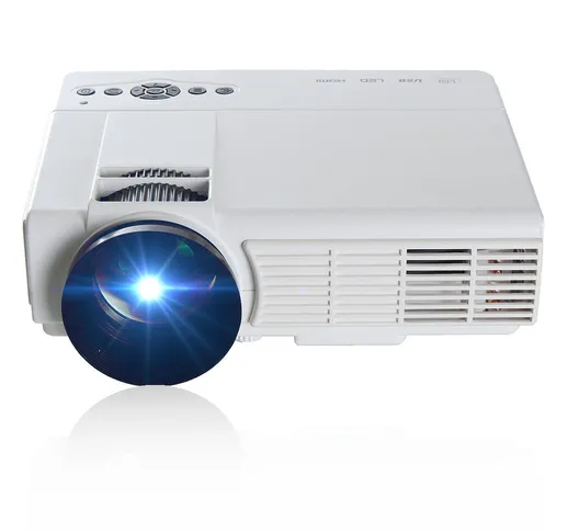 Potente Q5 3D HD 1080P 3000 Lumens 800 x 480 Multimedia Home Theater con risoluzione LED p...