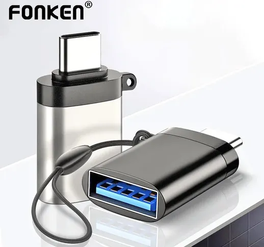 FONKEN Convertitori adattatori OTG da USB 3.0 a Type-C Mouse Tastiera Disco USB OTG Connet...