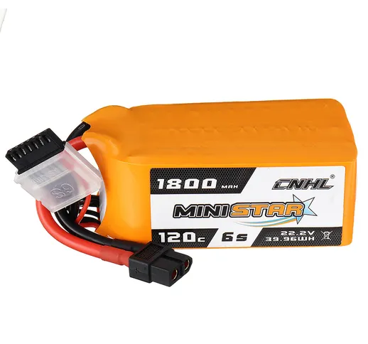 CNHL MINISTAR 22.2V 1800mAh 120C 6S Lipo Batteria XT60 Plug per RC Racing Drone