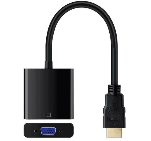 Adattatore convertitore cavo video 1080P HDMI maschio a VGA femmina per monitor PC