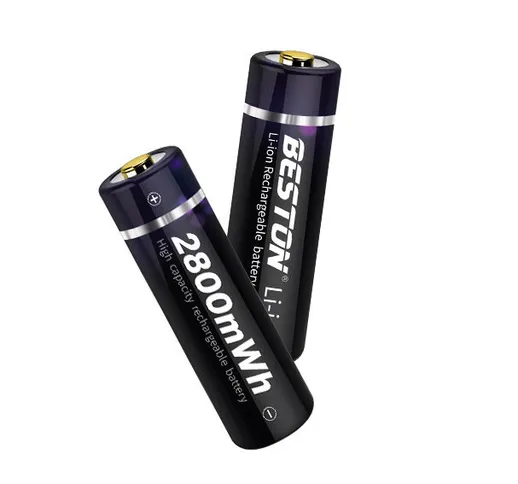 2 pezzi BESTON 1,5 V AA / AAA ricaricabile Batteria 2800 mWh / 800 mWh litio Batterie per...