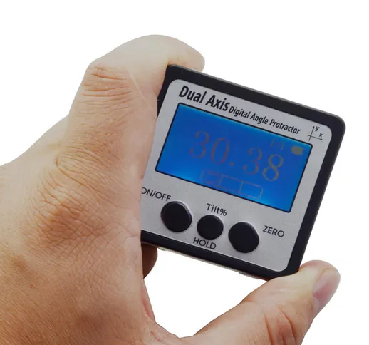 Mini misuratore di angolo digitale a doppio asse 360 gradi IP54 Inclinometro digitale a go...