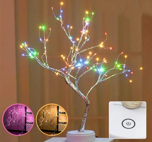 108LED USB Rame Filo Firefly Albero Touch Control Night lampada Decorazioni natalizie per...