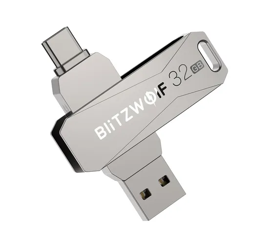 BlitzWolf BW-UPC2 2 in 1 Type-C USB3.0 Flash Trasmissione ultra veloce Rotazione a 360 ° L...