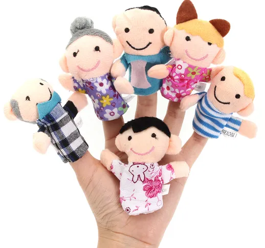 6 pc dito burattini stoffa peluche bambola giocattolo bambino storie letto helper