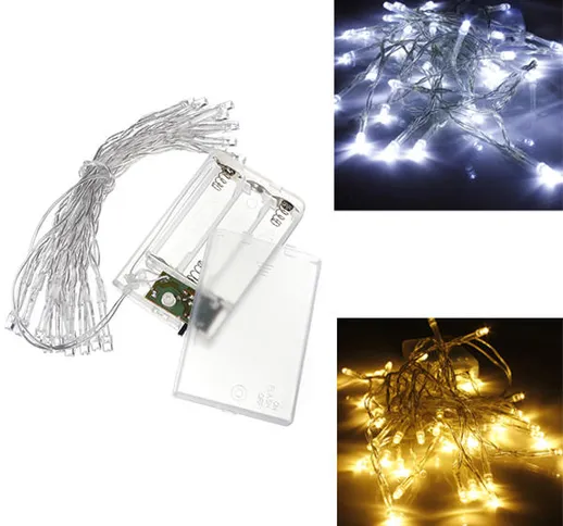 AA Batteria Mini 20 LED Bianco freddo / caldo Corda natalizia Luci natalizie Decorazioni n...