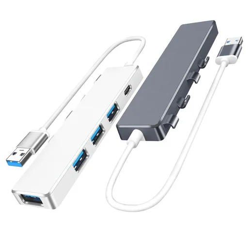 Hub USB3.0 5-in-1 USB 3.0 / 2.0 5Gbps Splitter USB ad alta velocità Convertitore adattator...