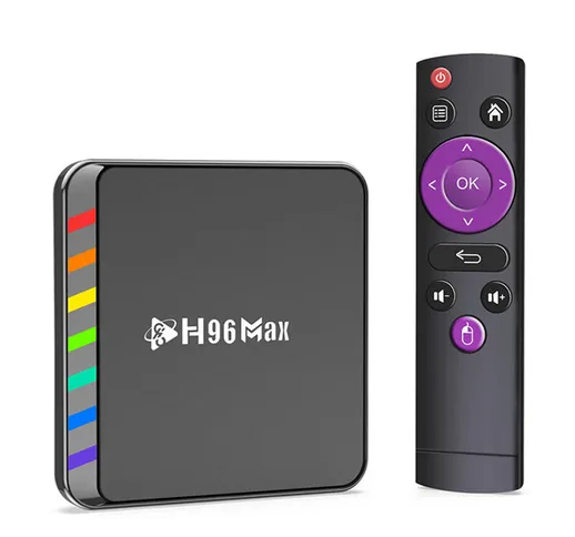 H96 MAX W2 4+32G Android 11.0 Smart TV Scatola Amlogic S905W2 Quad Core Wifi 6 AV1 4K TV S...