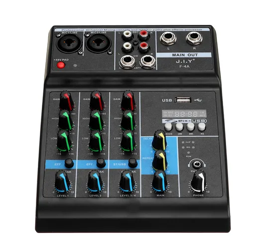 Amplificatore di potenza professionale da palco per console di missaggio USB bluetooth con...