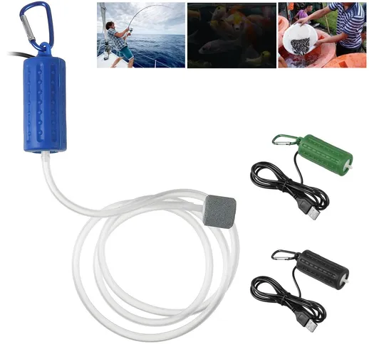 Acquario Serbatoio di pesce USB Mini pompa daria ossigeno portatile Mute Forniture a rispa...