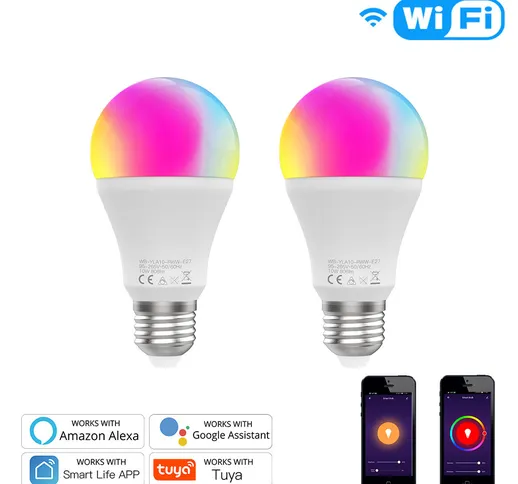 MoesHouse WiFi Smart LED Lampadina dimmerabile 10W RGB C+W Smart Life App Controllo del ri...