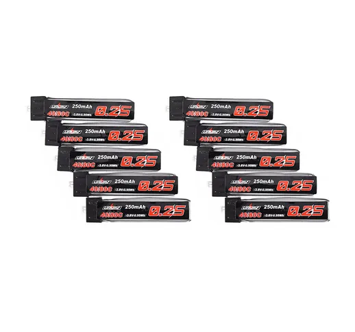 10Pcs URUAV 3.8 V 250 mAh 40C / 80C 1S Lipo Batteria PH1.25 Spina per RC Drone